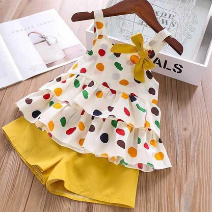 Summer Children Clothes Big Bow T-Shirt Shorts Clothing Set Orchids Boutique