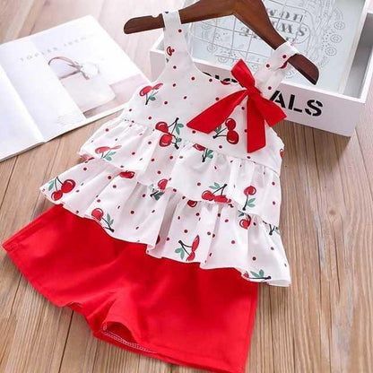 Summer Children Clothes Big Bow T-Shirt Shorts Clothing Set Orchids Boutique