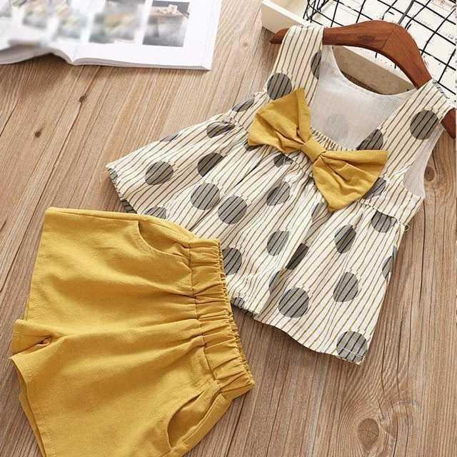 Summer Children Clothes Big Bow T-Shirt Shorts Clothing Set Orchids Boutique