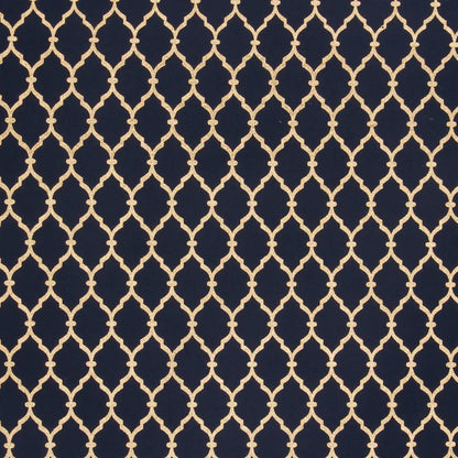 Blue Cotton Gold Geometric Printed Placemat Set Of 6