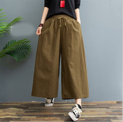 Women's Fashion Loose Linen Casual Leggings Orchids Boutique