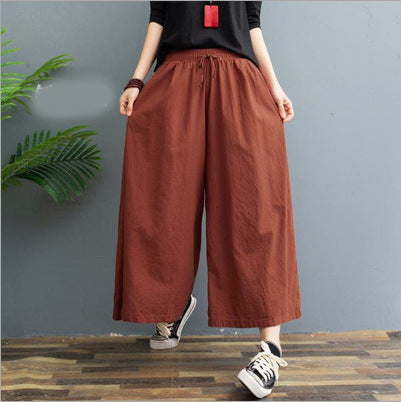 Women's Fashion Loose Linen Casual Leggings Orchids Boutique