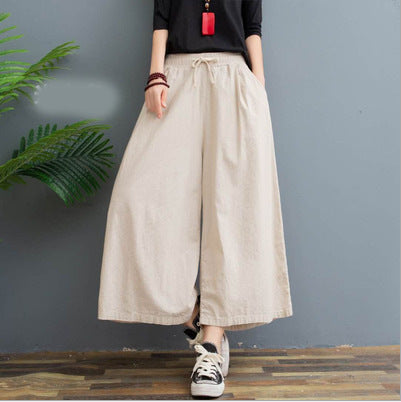 Women's Fashion Loose Linen Casual Leggings Orchids Boutique