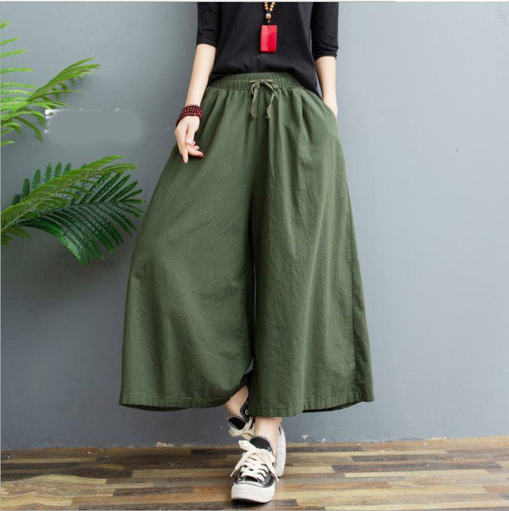 Women's Fashion Loose Linen Casual Leggings Orchids Boutique