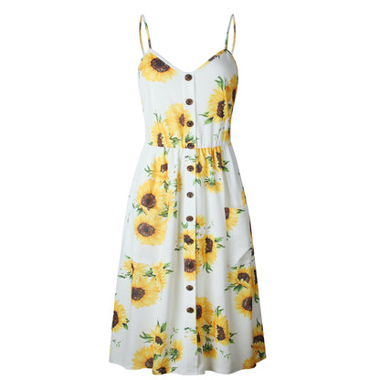 Women's Fashion Suspenders Floral Dress Orchids Boutique