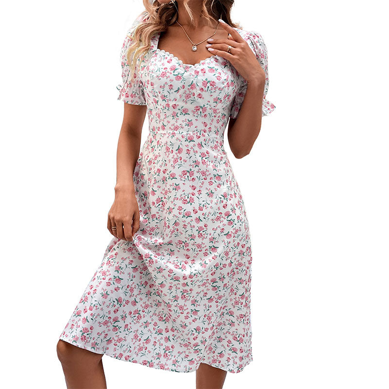 Women's Ruffle Sleeve Printed Dress Orchids Boutique