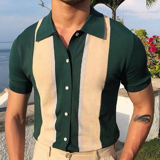 Single-breasted Cardigan Knitted Short Sleeve