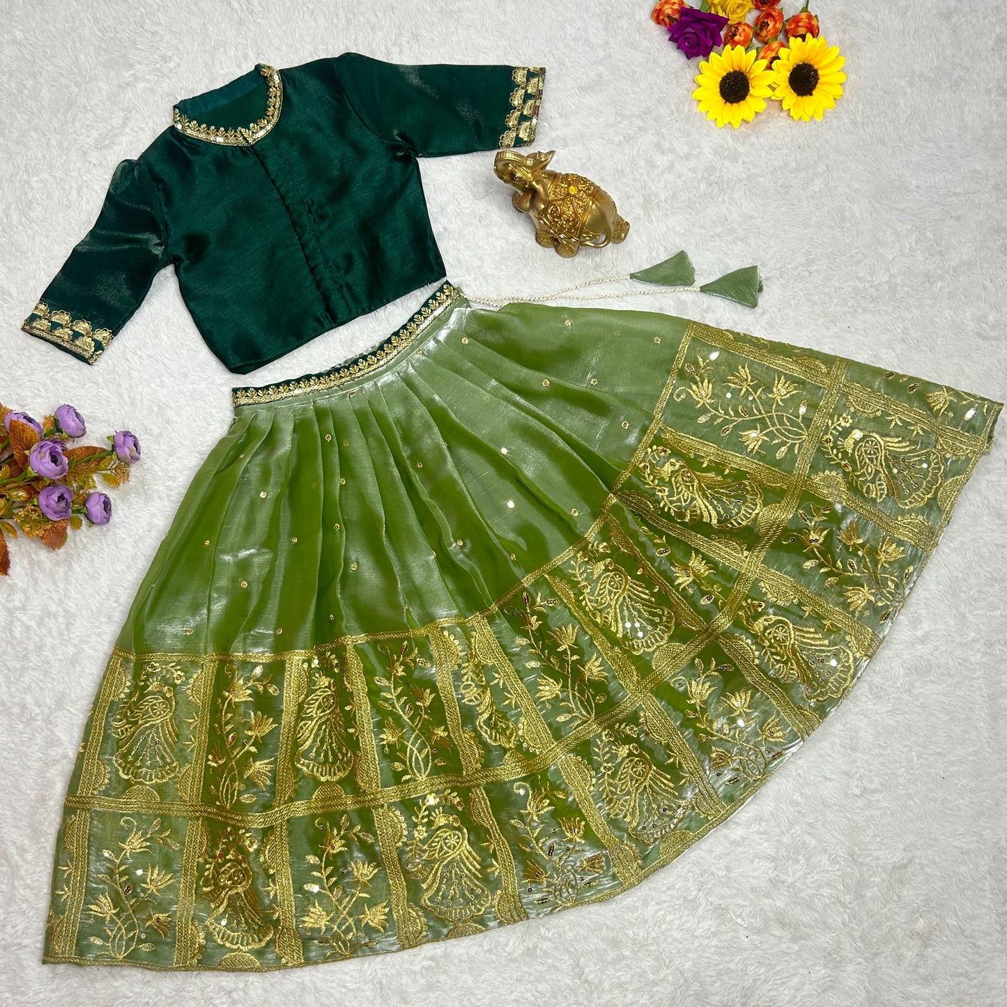 Soft Burberry Silk Lahenga Choli