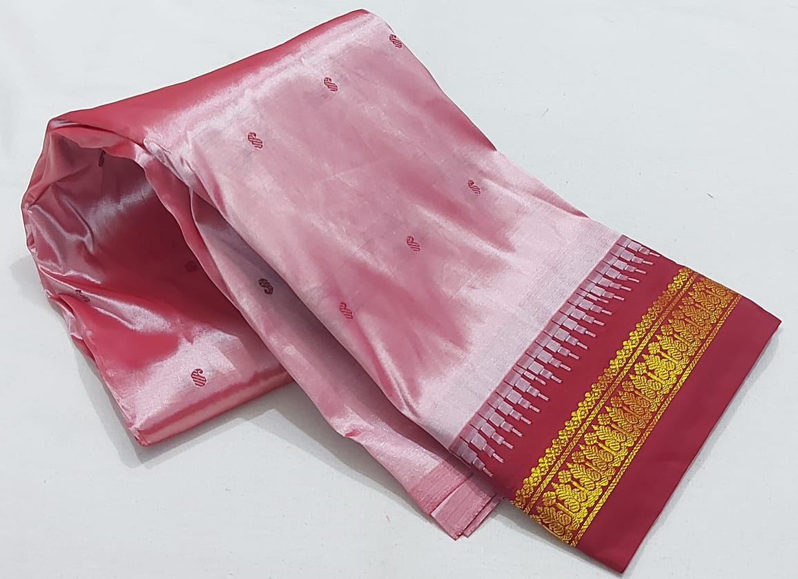 Pink Semi Silk Saree