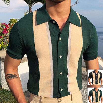 Single-breasted Cardigan Knitted Short Sleeve