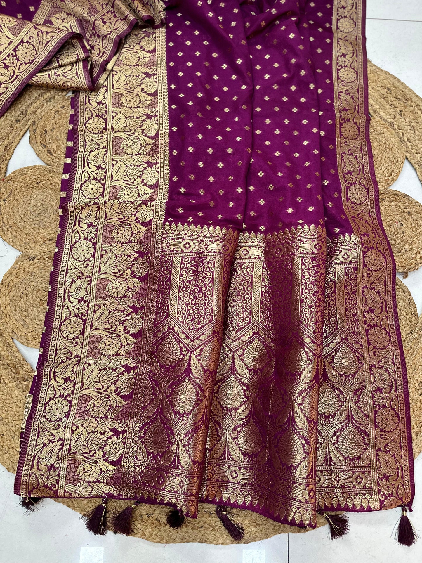 Purple Heavy Russian Georgette Silk