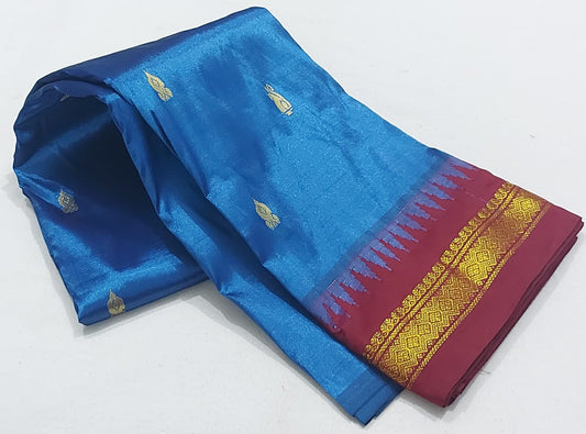 Blue Semi Silk Saree