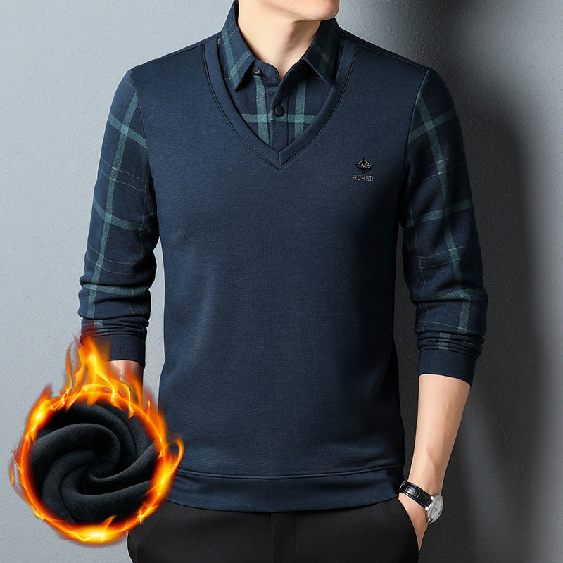 Men's Fashion Casual Collar Thermal Base Shirt