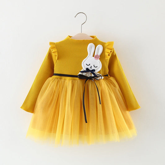 Autumn Girl Princess Dress Baby Girl Skirt Gauze Girl Children 0-1-2-3 Years Old Baby Girl Dress Orchids Boutique