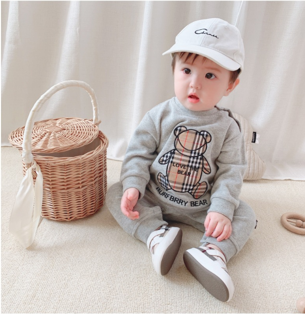 Baby Onesies Boys Baby Rompers Trendy Fans Infant Children'S Wear Girls' Rompers Plaid Children'S Jumpsuits Bears Orchids Boutique