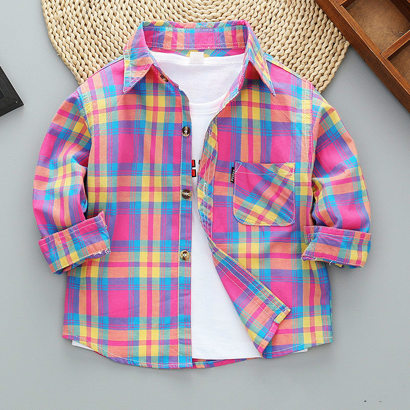 Boys Long Sleeve Plaid Shirt Jacket Spring Orchids Boutique