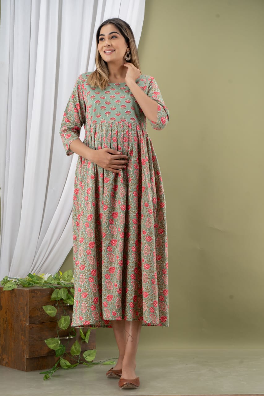 Cotton Printed Feeding Kurti Orchids Boutique