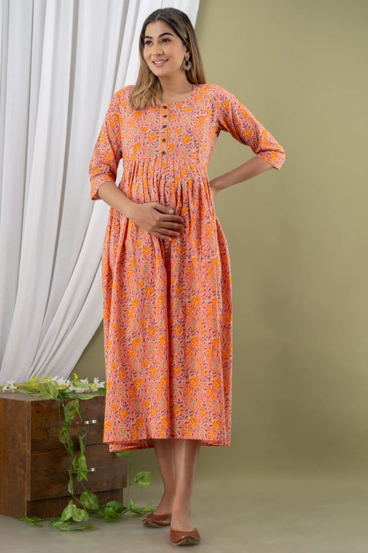 Cotton Printed Feeding Kurti Orchids Boutique