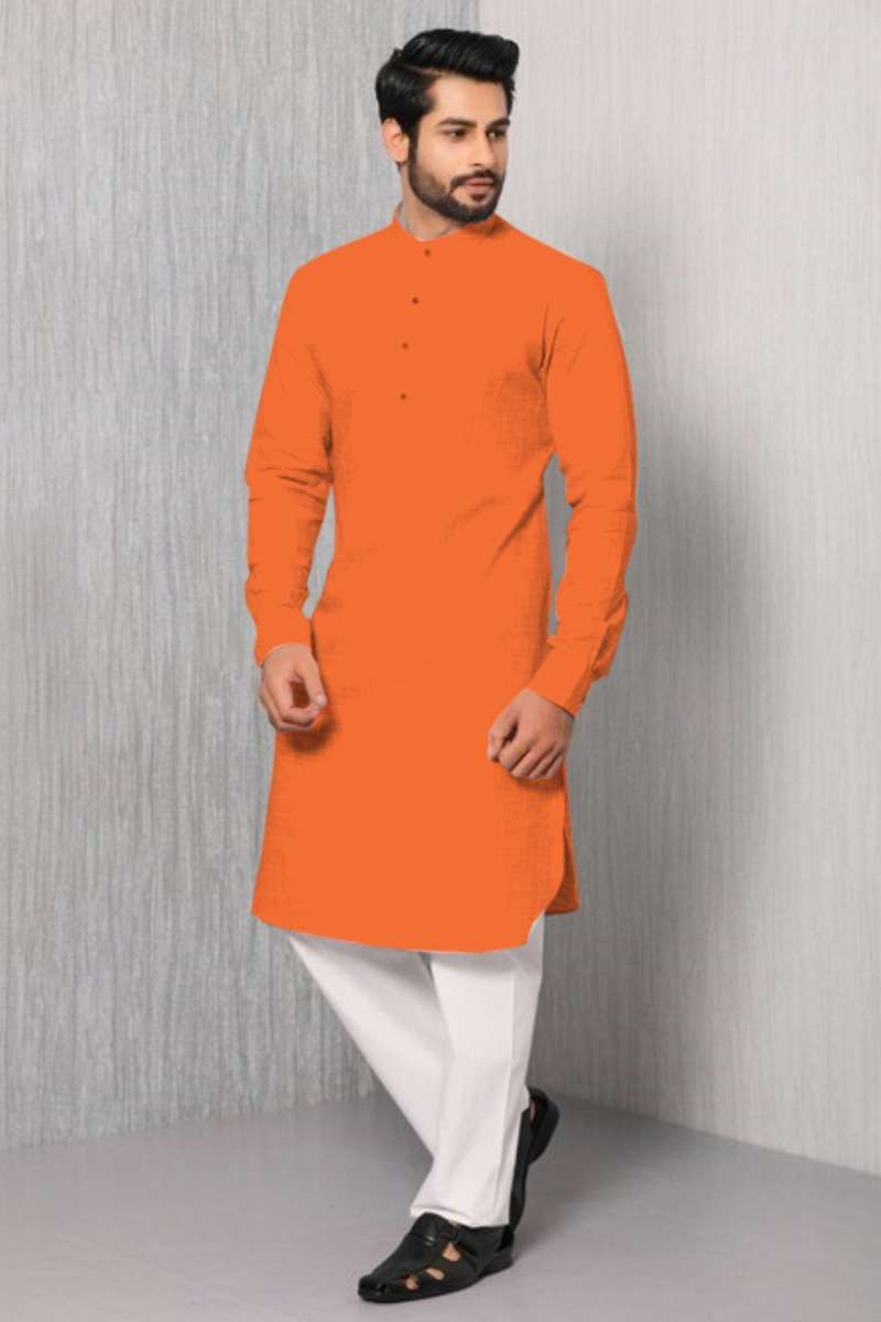 Khadi Cotton Solid Kurta Orchids Boutique