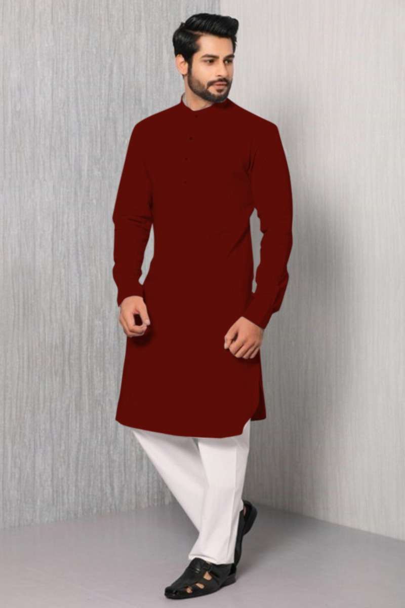 Khadi Cotton Solid Kurta Orchids Boutique