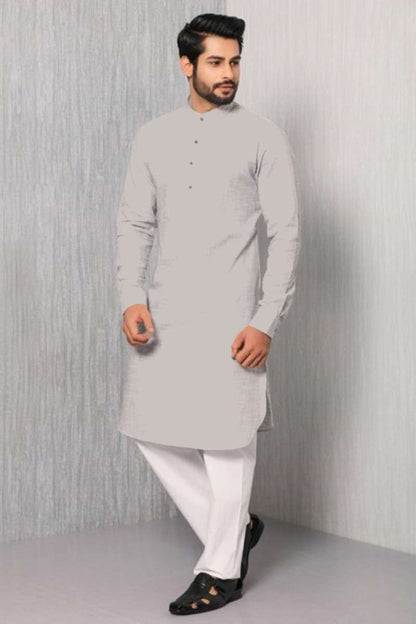 Khadi Cotton Solid Kurta Orchids Boutique