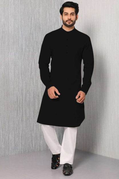 Khadi Cotton Solid Kurta Orchids Boutique